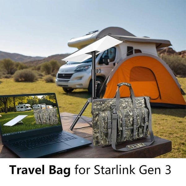 Travel Bag for Starlink Gen 3 Ethernet Cable Router Power Supply-Camouflage Carousel 7