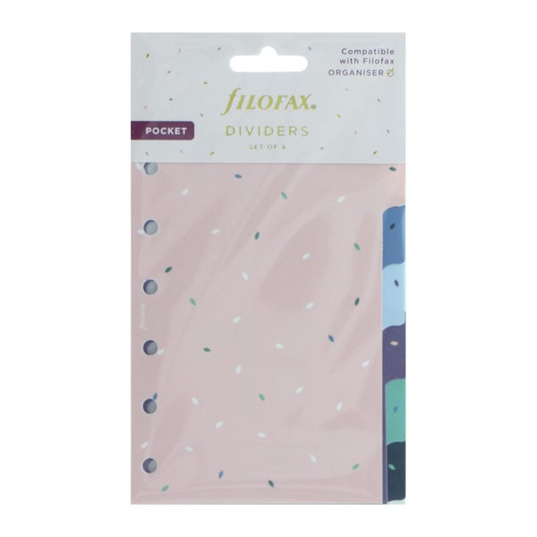 Filofax Accessory Dividers Plastic Pocket Set 6 Garden Carousel 1