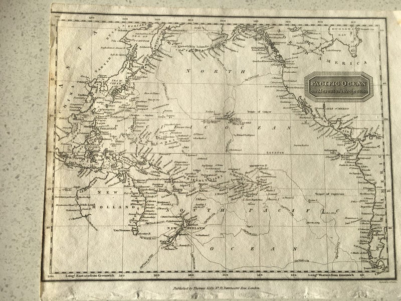 Cook's voyages charting of the Pacific. Original ca 1800 Carousel 1