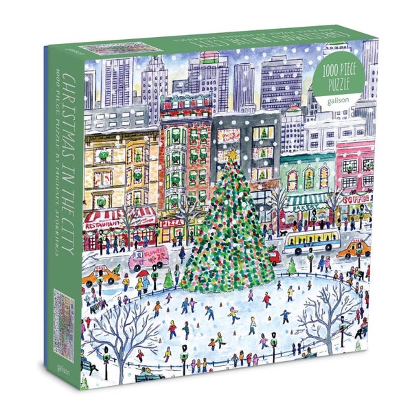 Michael Storrings Christmas in the City 1000 Piece Puzzle by Galison - Carousel 1