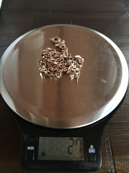 10 carat solid Rose Gold curb link 45cm necklace. Carousel 3
