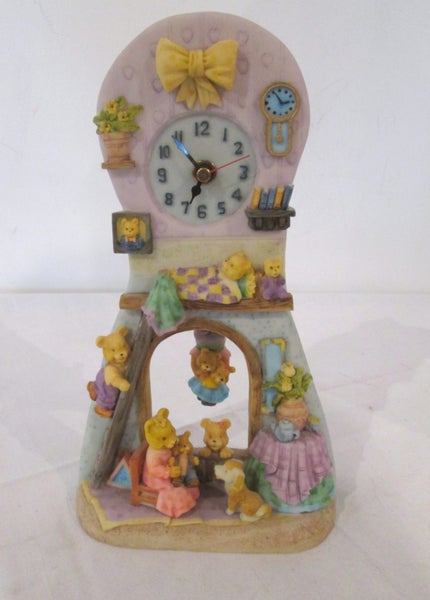 Ceramic Teddy Clock Carousel 1