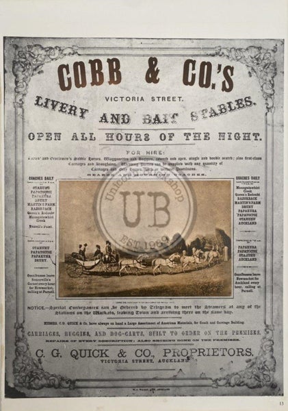 VINTAGE POSTER: Cobb and Co Stables 1870 Carousel 1