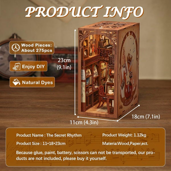 Book Nook Miniature Model Kit- The Secret Rhythm DIY62863240133635112