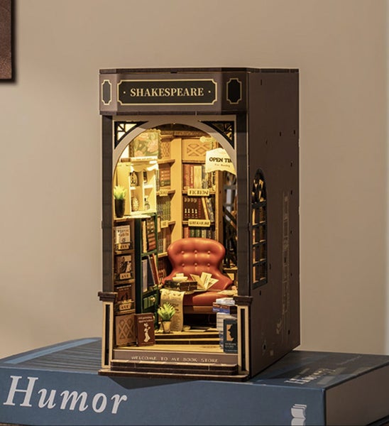 Book Nook Miniature Model Kit- Bookstore DIY Miniature Carousel 4