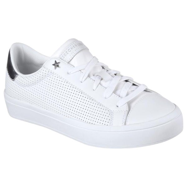 Womens Skechers Hi-Lites Perf-Ect White Lace Up Sport Shoes Carousel 1