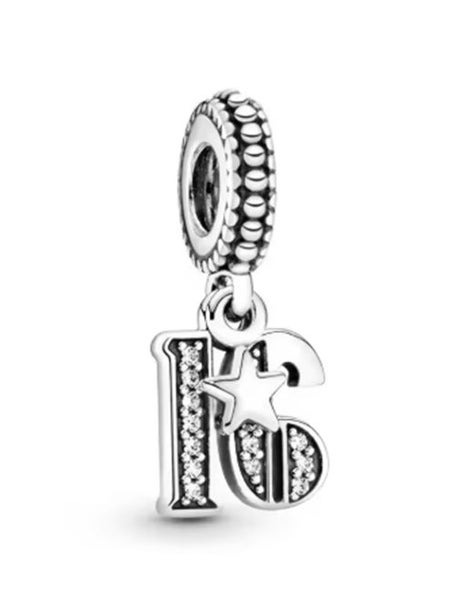 Sterling Silver 16 Charm - Fit's Pandora Bracelet Carousel 1