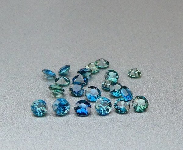 $1RE 3.50CT UNHEATED ROUND DIAMOND CUT 100% NATURAL GREEN BLUE SAPPHIRE LOT Carousel 3