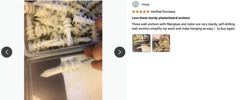 Self Drilling Drywall Anchors, 200PCs Picture Hanging Kit Carousel 11