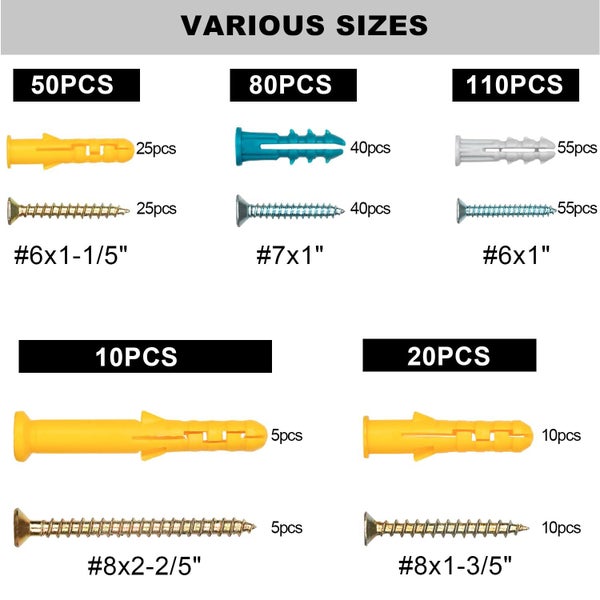 Drywall Anchors And Screws Assortment Kit Carousel 2