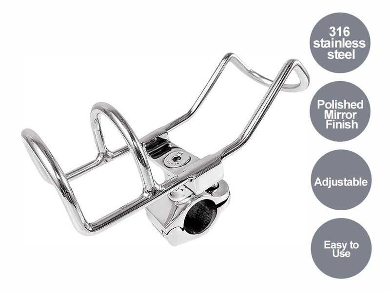 316 Stainless Steel Rail Mount Fishing Rod Holder Carousel 1