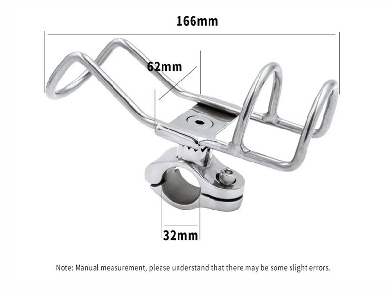 316 Stainless Steel Rail Mount Fishing Rod Holder Carousel 7
