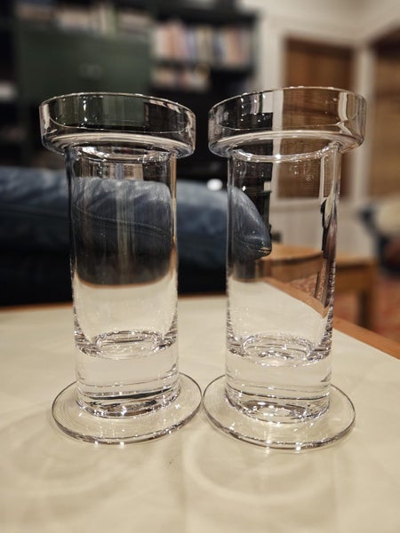 Vintage Dartington Crystal Hollow Candle Holders - 1970's Carousel 1