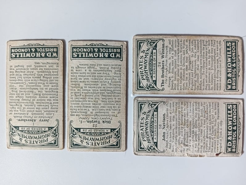 W.D. & H.O. Wills: pirates and Highwaymen 1925. Cigarette Cards Carousel 2