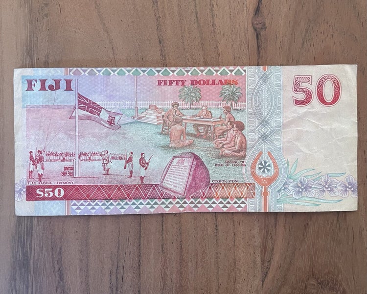 10 Fiji decimal notes from different series 50cents to $50 denominations (#11) Carousel 19