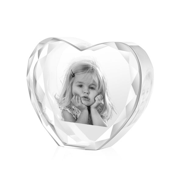 Personalised Photo 3D Image Crystal Heart Carousel 1