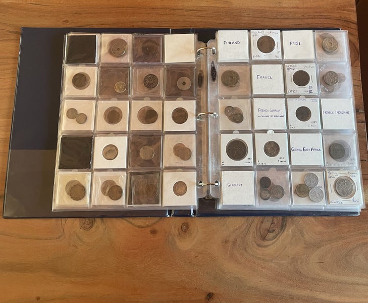 Album collection of about 175 world coins from 1700s to WW2 era (#12) Carousel 1
