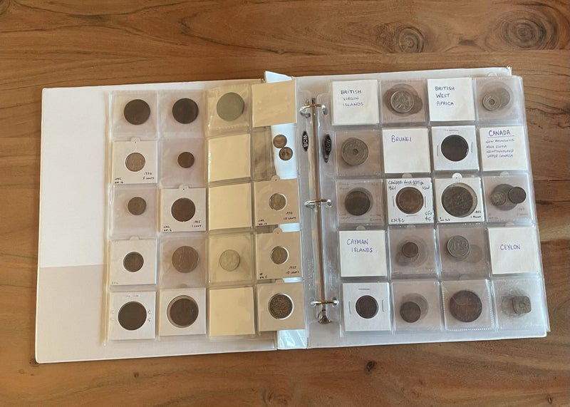 Approx 130 British Empire & Commonwealth coins & tokens 1794-1977 (#13) Carousel 1