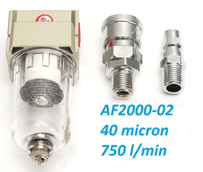 Moisture Water Trap Compressed Air Inline 1/4" AF2000-02 BB8 Carousel 1