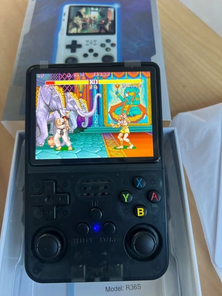 R36S Retro Handheld Game Console with 64G 4k HD IPS Screen Carousel 1