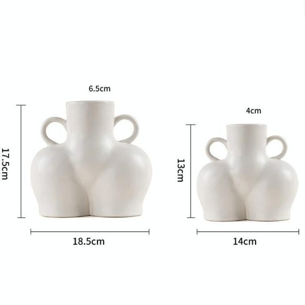 Large Matte White Ceramic Flower Vase For Modern Home Decoration Vases Carousel 2
