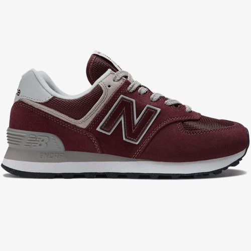 NEW BALANCE WOMENS 574 BURGUNDY WHITE B Carousel 1