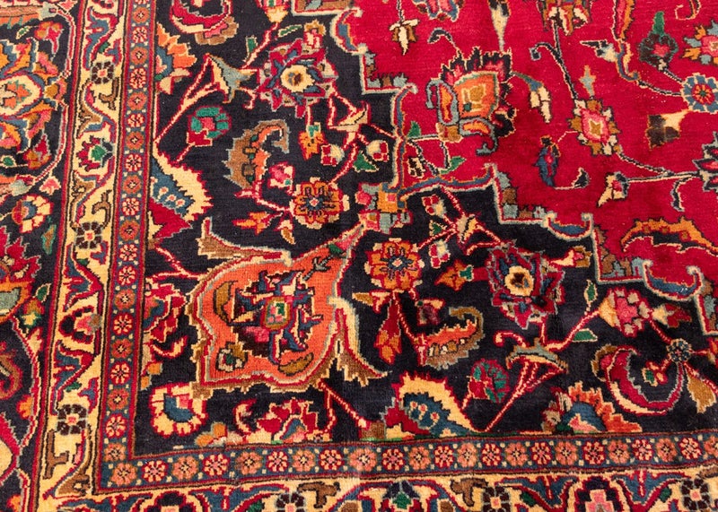 Vintage Mashad Hand-Knotted Wool Persian Rug (Size: 290 X 395 CM) Carousel 6