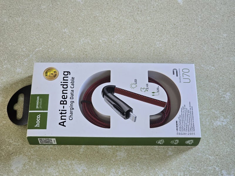 Anti-bending charging data cable for iPhone Carousel 1