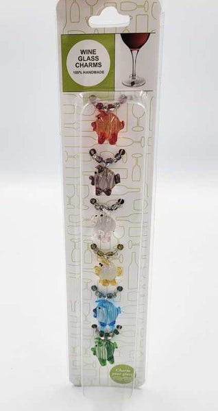 Glass Animal Wine Charms Party Ornament Carousel 1