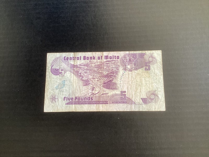 Malta 5 Liri (1979) banknote Carousel 2