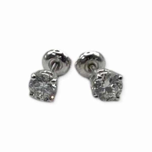 14CT WHITE-GOLD STUD WITH DIAMOND 1.03CTS Carousel 1