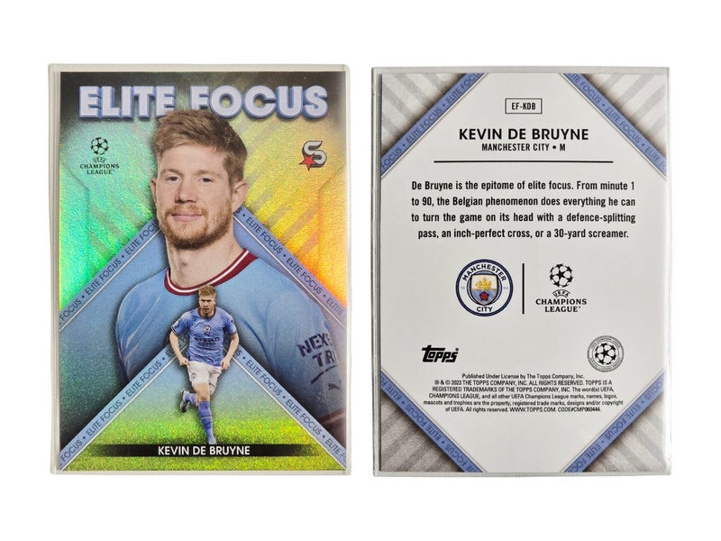 Topps Superstars 2022-23 Kevin De Bruyne - Elite Focus Insert Card #EF-KDB Carousel 1