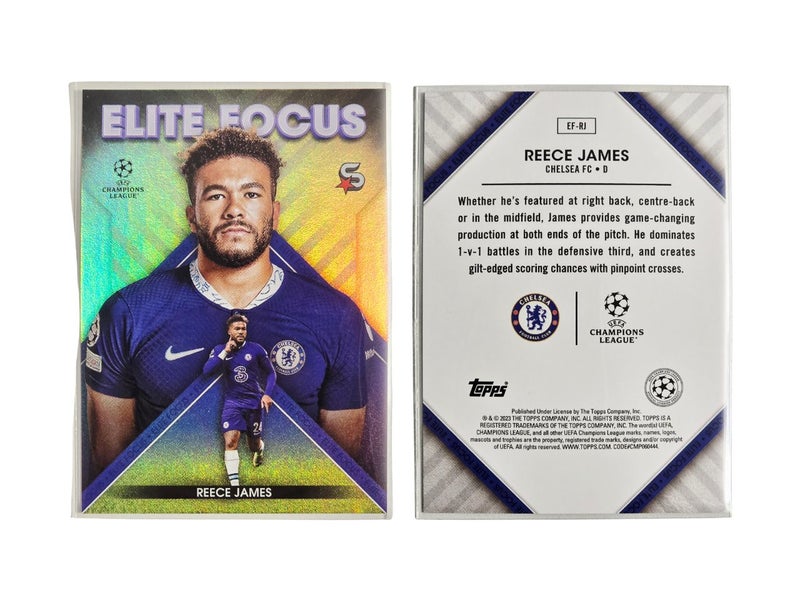 Topps Superstars 2022-23 Reece James - Elite Focus Insert Card #EF-RJ Carousel 1