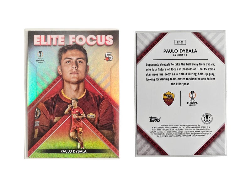 Topps Superstars 2022-23 Paulo Dybala- Elite Focus Insert Card #EF-DY Carousel 1