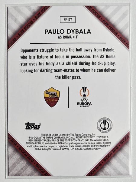Topps Superstars 2022-23 Paulo Dybala- Elite Focus Insert Card #EF-DY Carousel 3