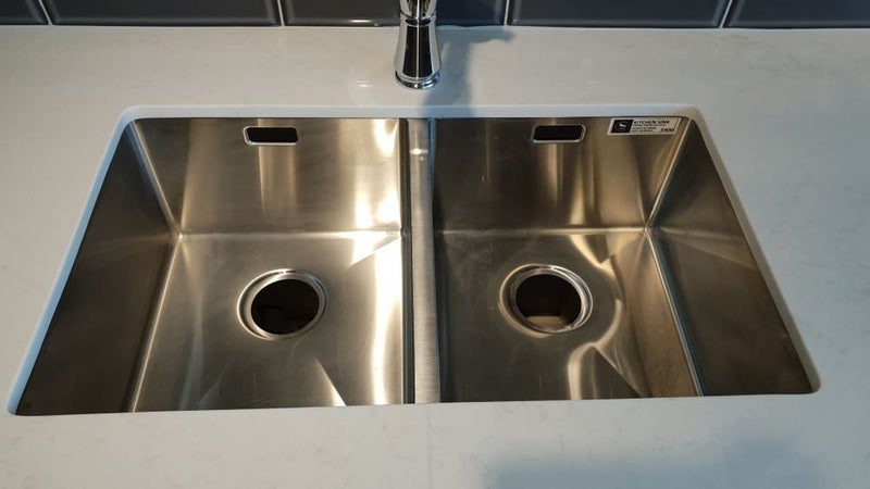 Double Bowl Kitchen Sink 762x457mm Stainless Steel Carousel 3