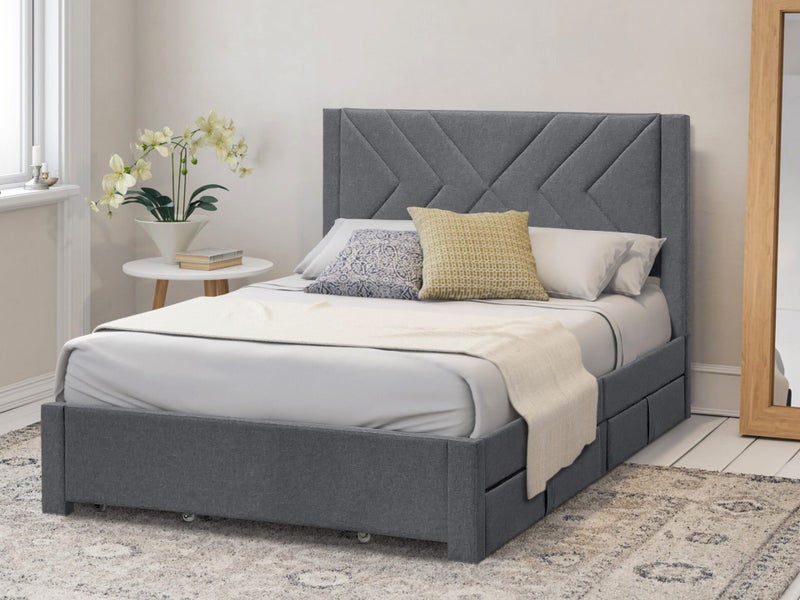 Double Fabric Bed Frame Carousel 1