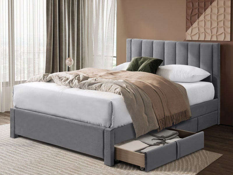 Double Fabric Bed Frame Carousel 1