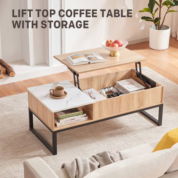Lift Top Coffee Table Sofa Tea Living Sitting Room Dining Bedroom Carousel 1