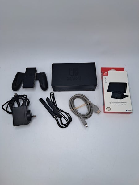 * Red / Blue Nintendo Switch V1 Console w/ Stand, Dock & Cables! * Carousel 2