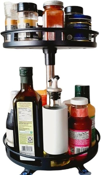 2-Tier Turntable Organiser Carousel 1