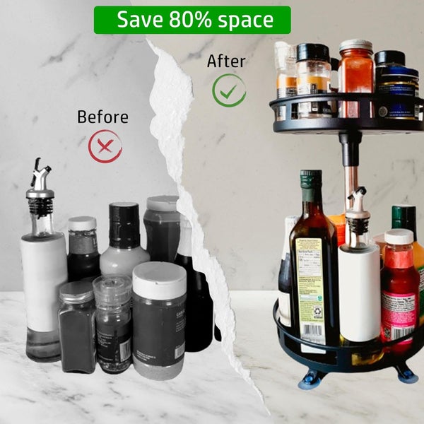 2-Tier Turntable Organiser Carousel 6