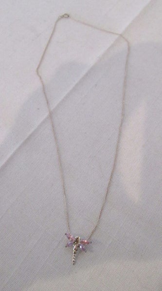 Sterling Silver Dragonfly Necklace Carousel 2