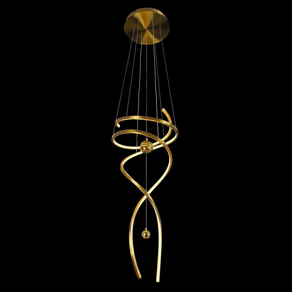 Delessi Galassia Metal Swirl LED Small Pendant Light Carousel 1