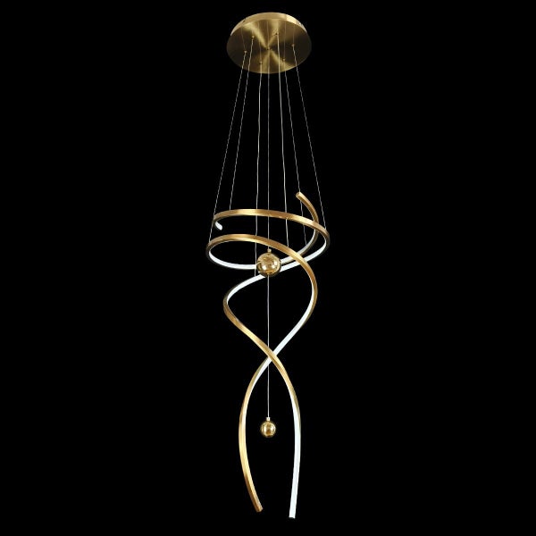 Delessi Galassia Metal Swirl LED Small Pendant Light Carousel 2