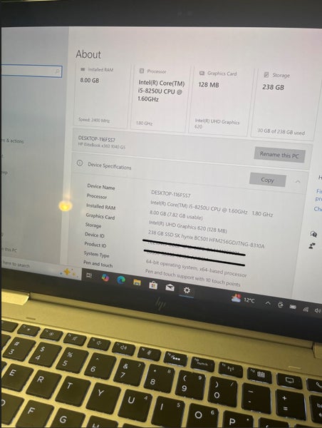 HP EliteBook x360 1040 G5 - i5 3.4GHz - 8GB Ram - 25GB SSD - Windows 1062863221845507113