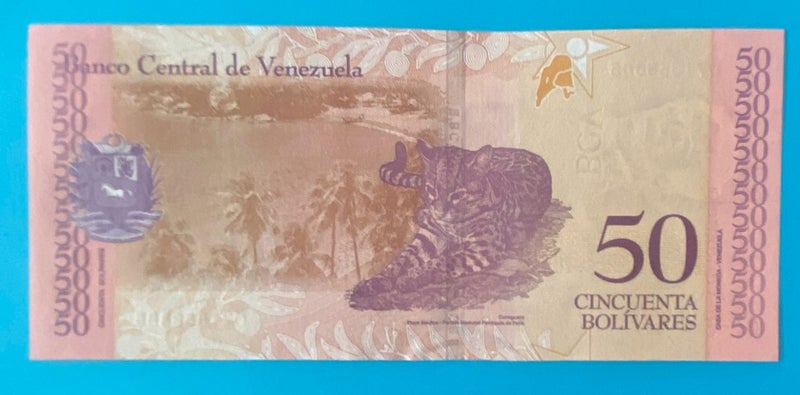Venezuela 50 Bolivares 2018 Crisp UNC Carousel 2
