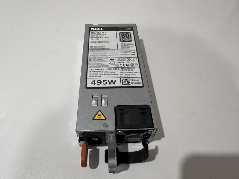 $1 Res 0N24MJ Dell PE 495W 80 Plus Platinum HS Power Supply Carousel 4