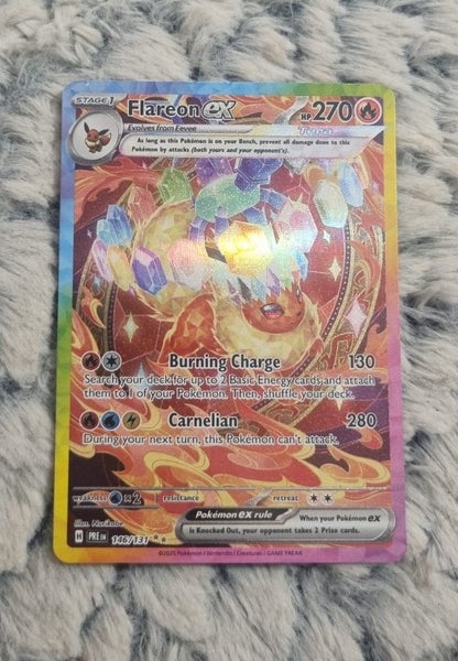 Flareon 146/131 SIR from prismatic evolutions. Carousel 1