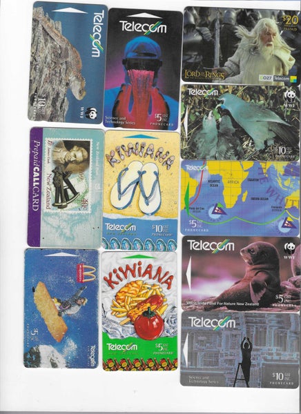 PHONE CARDS USED ASSORTMENT - OLDER VARIETIES Carousel 1